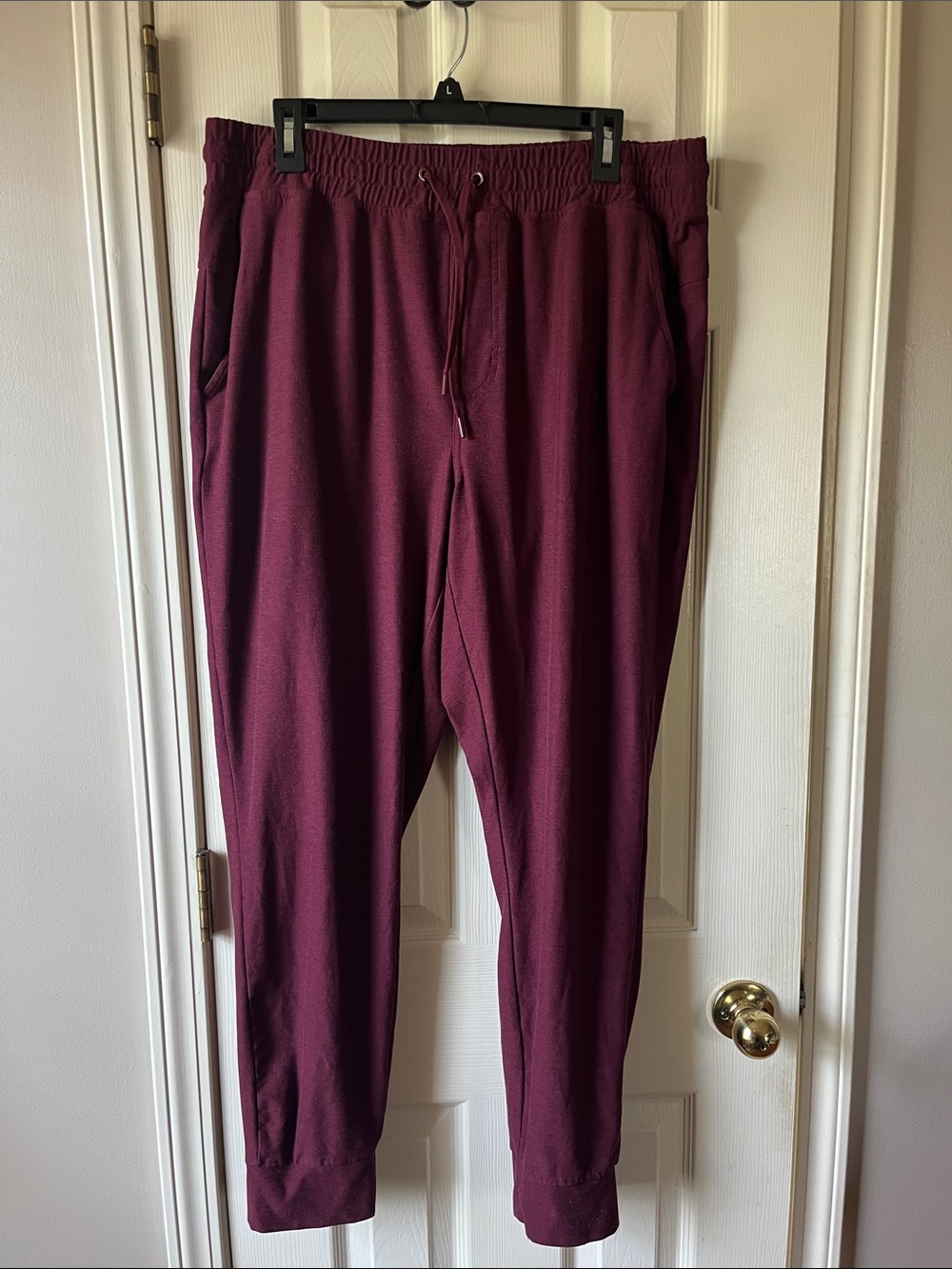 90 Degree By Reflex Men's Maroon Drawstring Jogger Sweatpants
